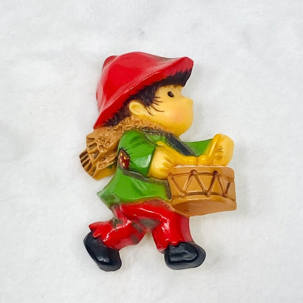 Vintage Hallmark 1970s Little Drummer Boy Brooch